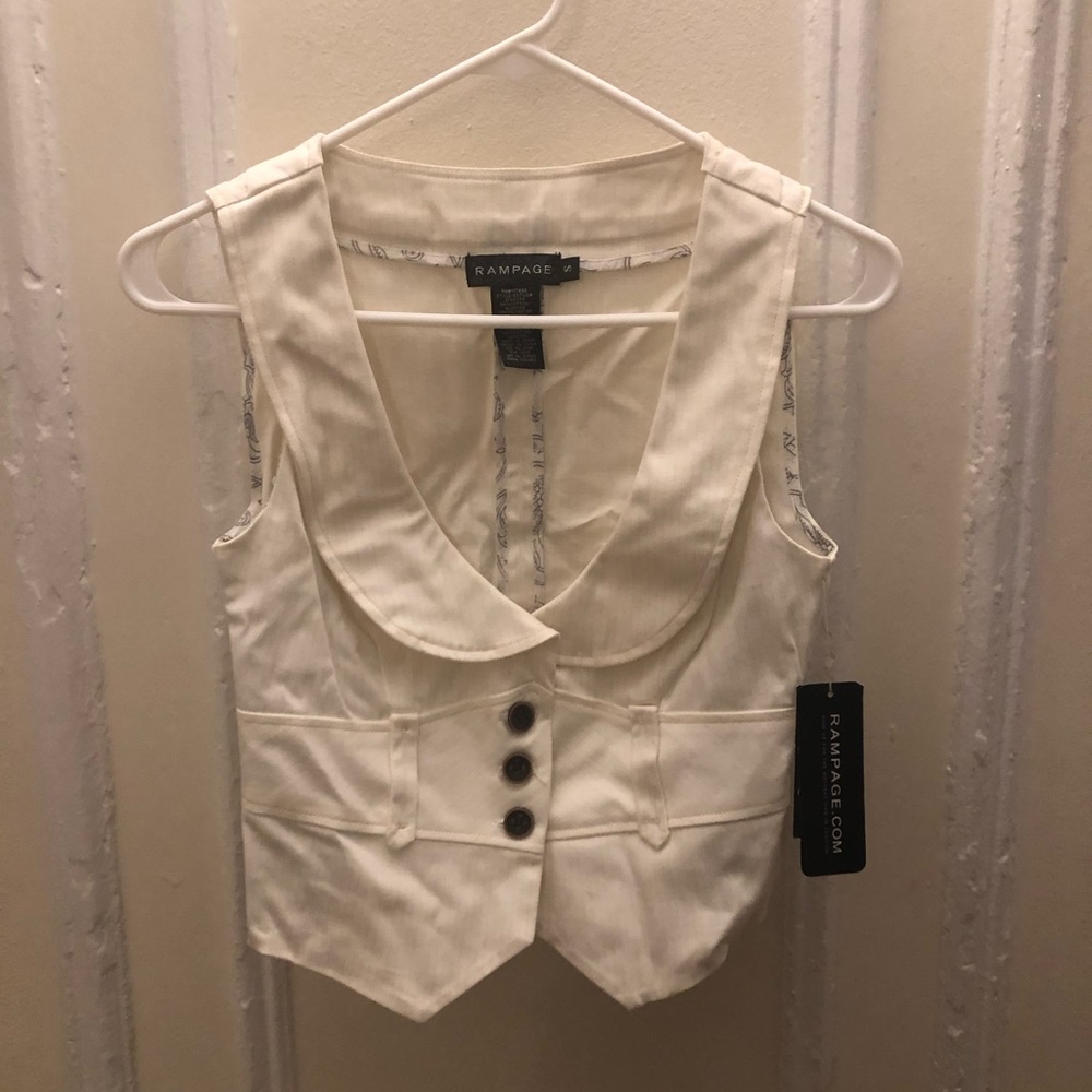 White vest, new never worn, size S